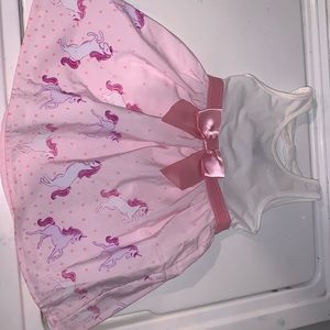 2T Toddler princess beautiful white and pink unicorn dress summer spring
